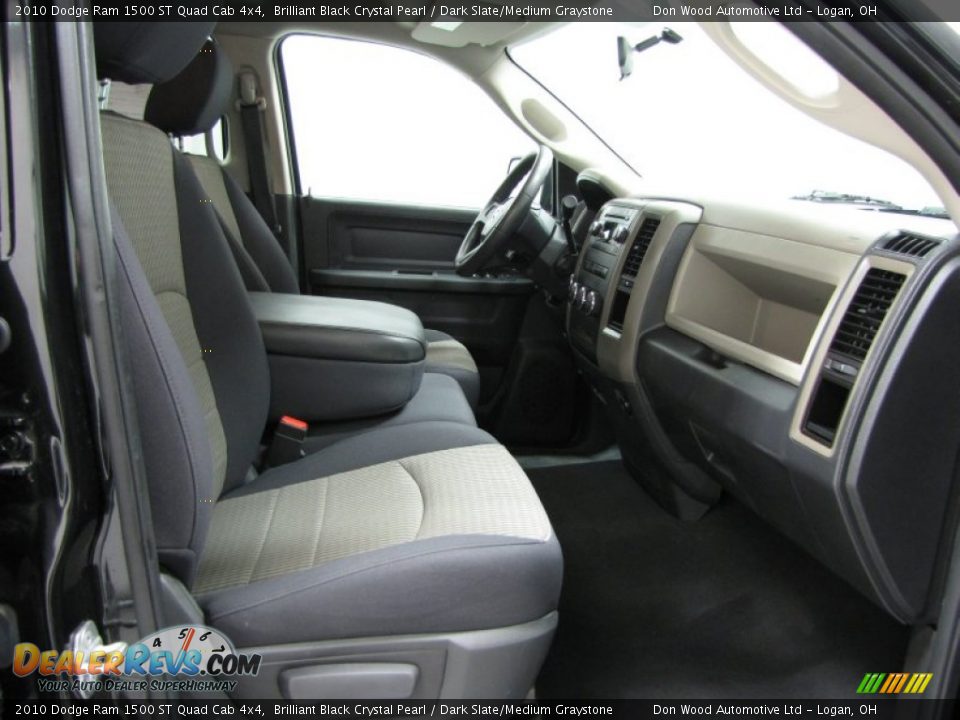 2010 Dodge Ram 1500 ST Quad Cab 4x4 Brilliant Black Crystal Pearl / Dark Slate/Medium Graystone Photo #9