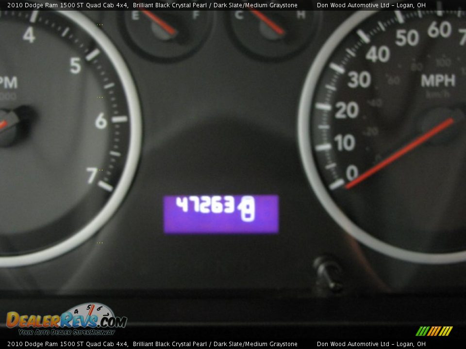 2010 Dodge Ram 1500 ST Quad Cab 4x4 Brilliant Black Crystal Pearl / Dark Slate/Medium Graystone Photo #18