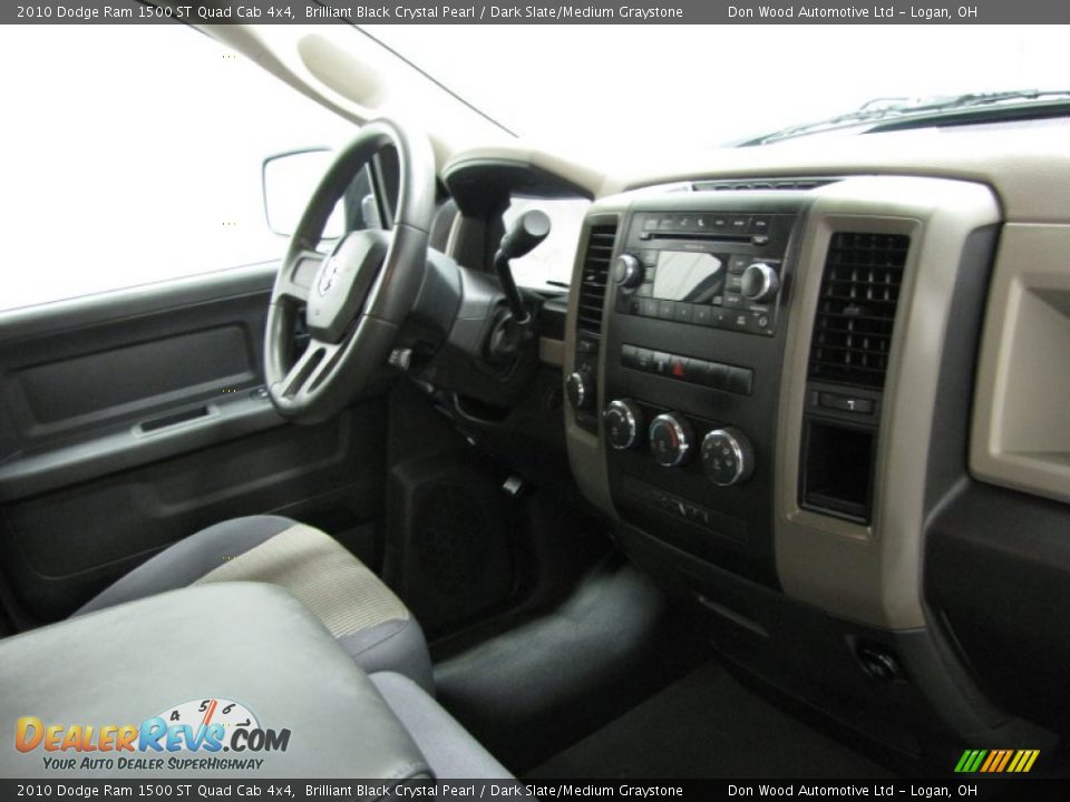 2010 Dodge Ram 1500 ST Quad Cab 4x4 Brilliant Black Crystal Pearl / Dark Slate/Medium Graystone Photo #19