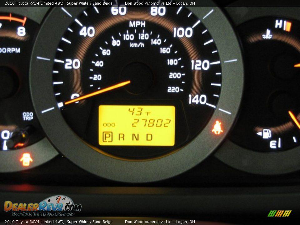 2010 Toyota RAV4 Limited 4WD Super White / Sand Beige Photo #20