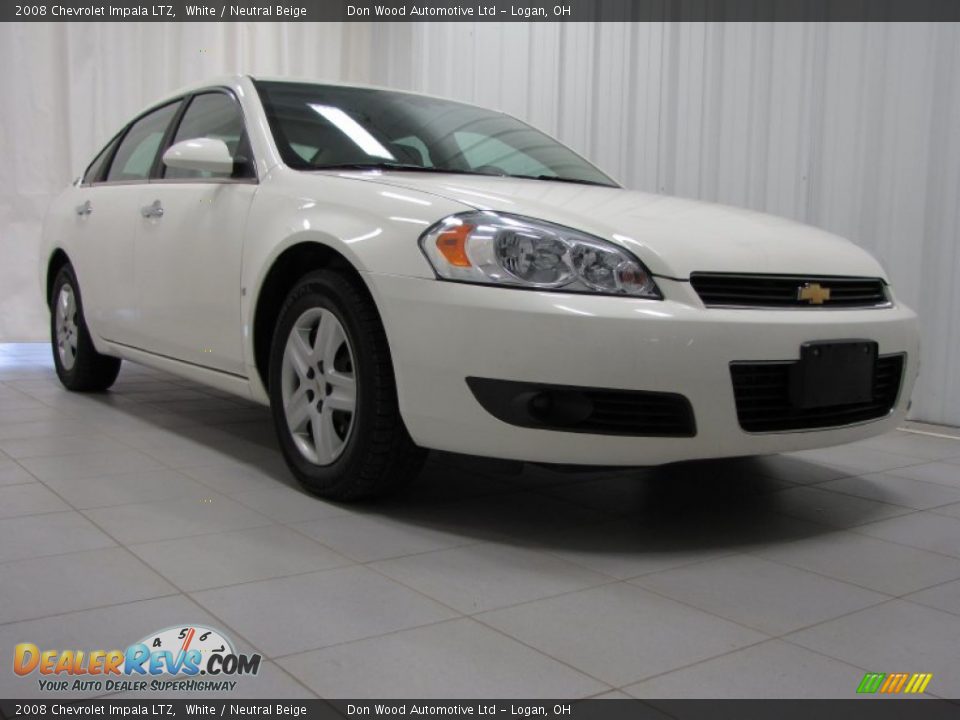 2008 Chevrolet Impala LTZ White / Neutral Beige Photo #1