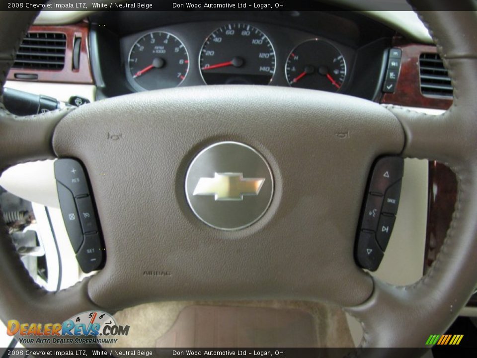 2008 Chevrolet Impala LTZ White / Neutral Beige Photo #11
