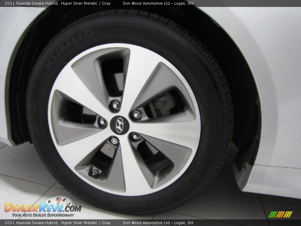 2011 Hyundai Sonata Hybrid Hyper Silver Metallic / Gray Photo #24
