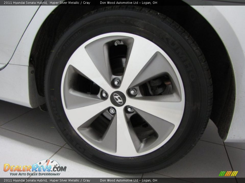 2011 Hyundai Sonata Hybrid Hyper Silver Metallic / Gray Photo #27