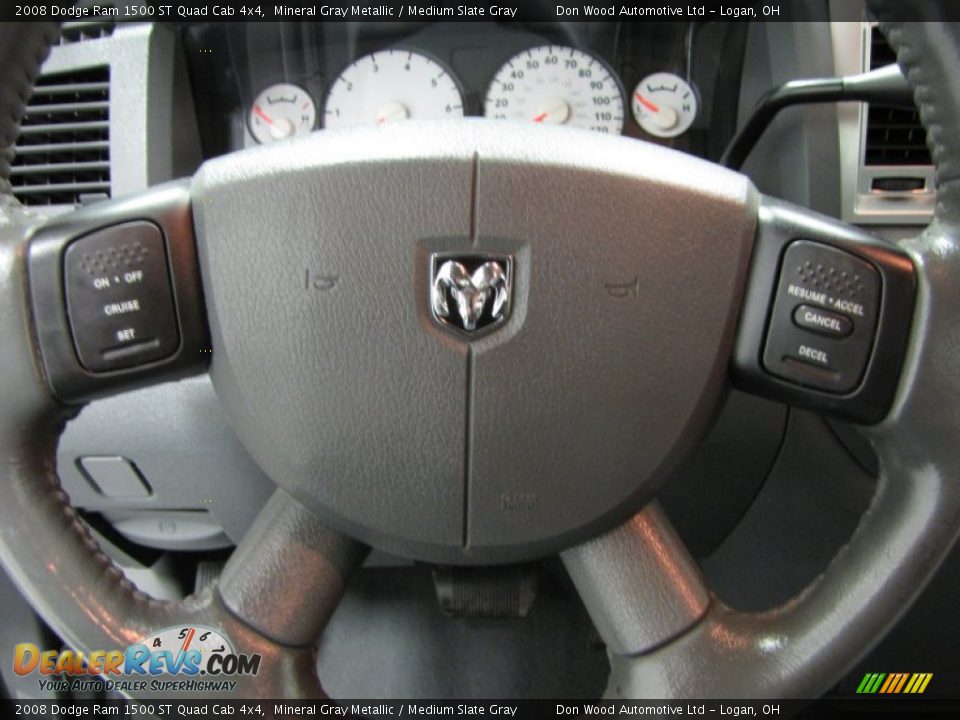 2008 Dodge Ram 1500 ST Quad Cab 4x4 Mineral Gray Metallic / Medium Slate Gray Photo #15