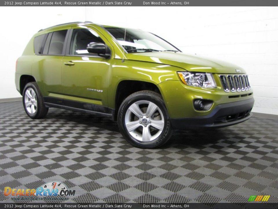 2012 Jeep Compass Latitude 4x4 Rescue Green Metallic / Dark Slate Gray Photo #1