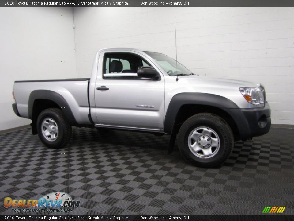 2010 Toyota Tacoma Regular Cab 4x4 Silver Streak Mica / Graphite Photo #3