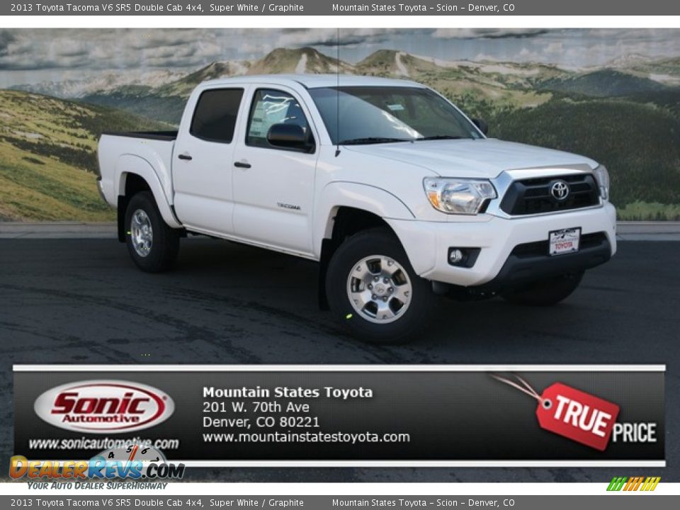 2013 Toyota Tacoma V6 SR5 Double Cab 4x4 Super White / Graphite Photo #1