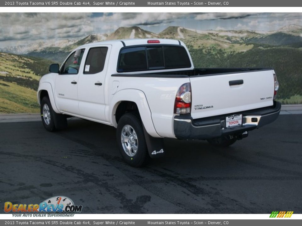 2013 Toyota Tacoma V6 SR5 Double Cab 4x4 Super White / Graphite Photo #2