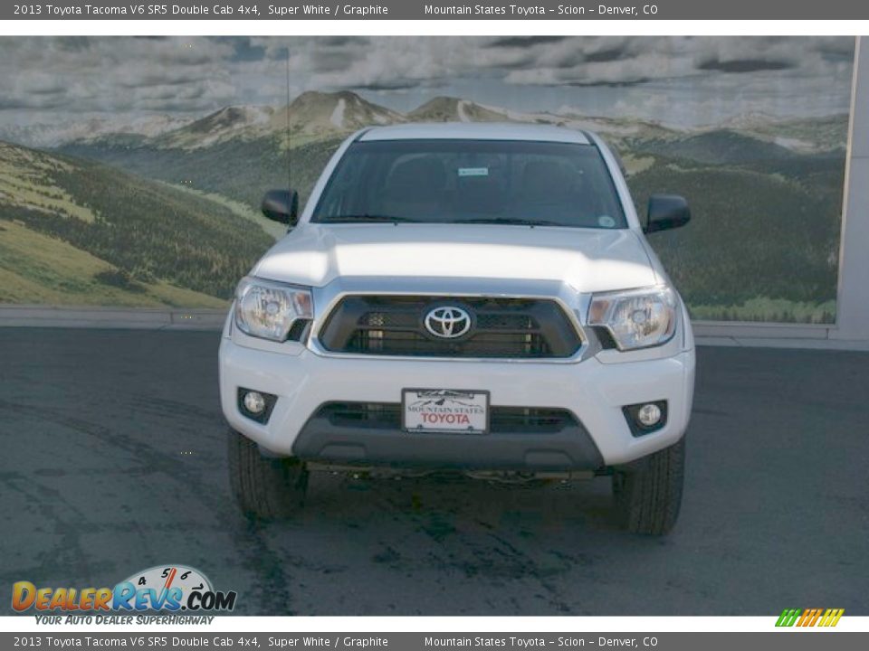 2013 Toyota Tacoma V6 SR5 Double Cab 4x4 Super White / Graphite Photo #3