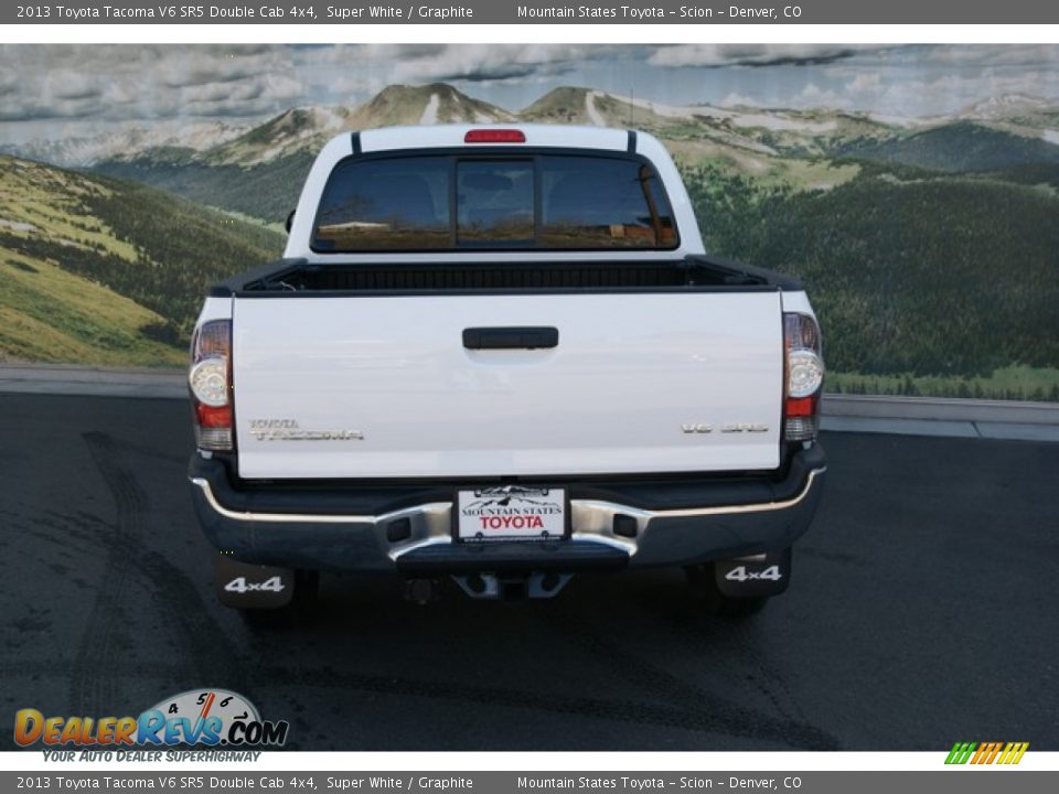 2013 Toyota Tacoma V6 SR5 Double Cab 4x4 Super White / Graphite Photo #4