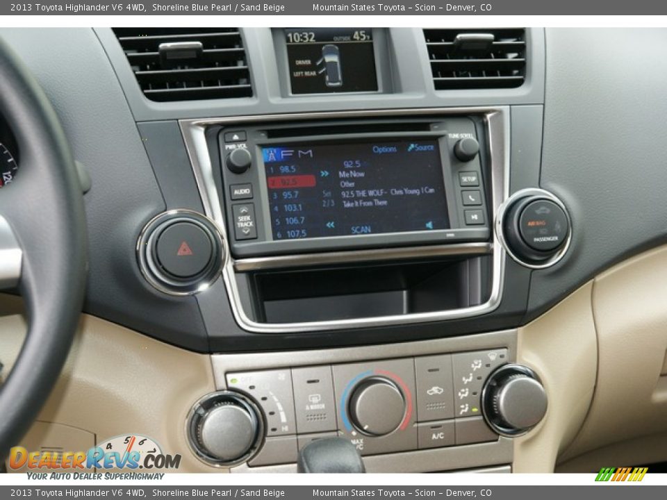 2013 Toyota Highlander V6 4WD Shoreline Blue Pearl / Sand Beige Photo #6