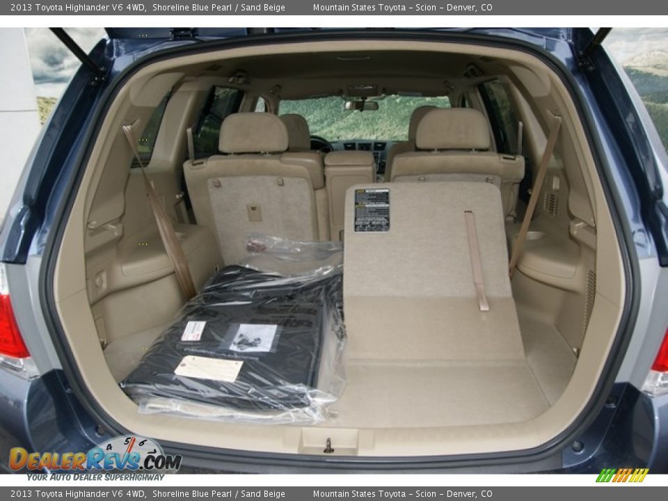 2013 Toyota Highlander V6 4WD Shoreline Blue Pearl / Sand Beige Photo #8