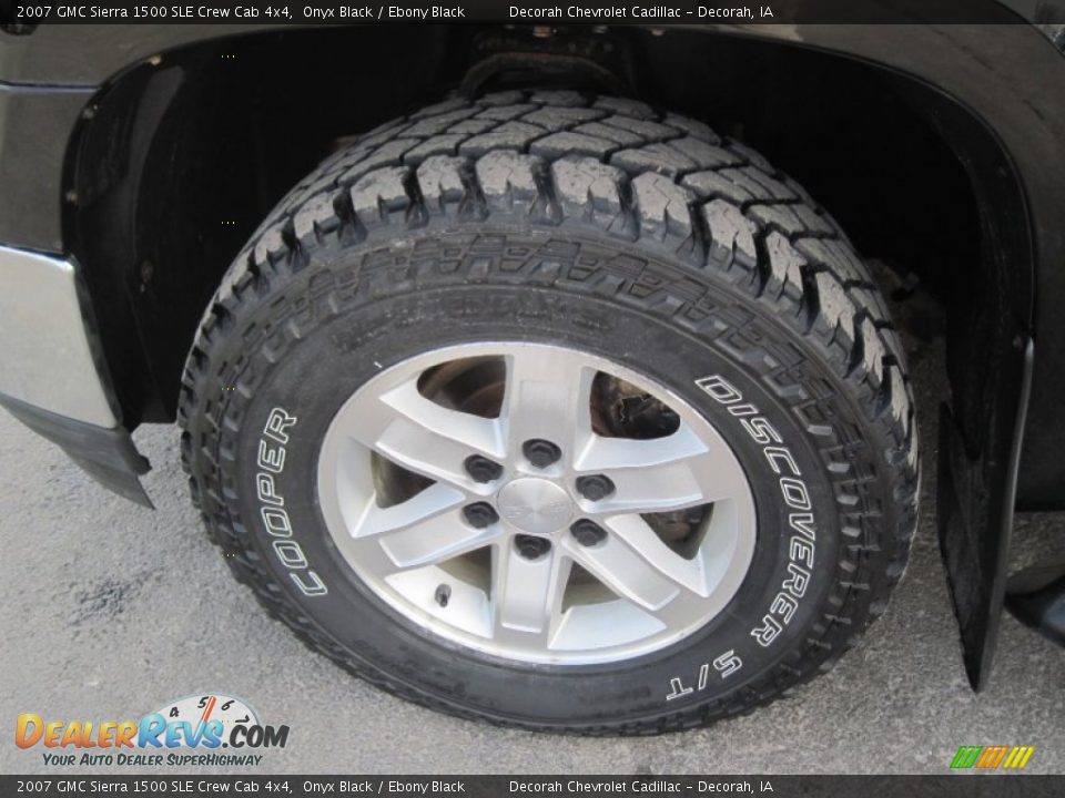 2007 GMC Sierra 1500 SLE Crew Cab 4x4 Onyx Black / Ebony Black Photo #7