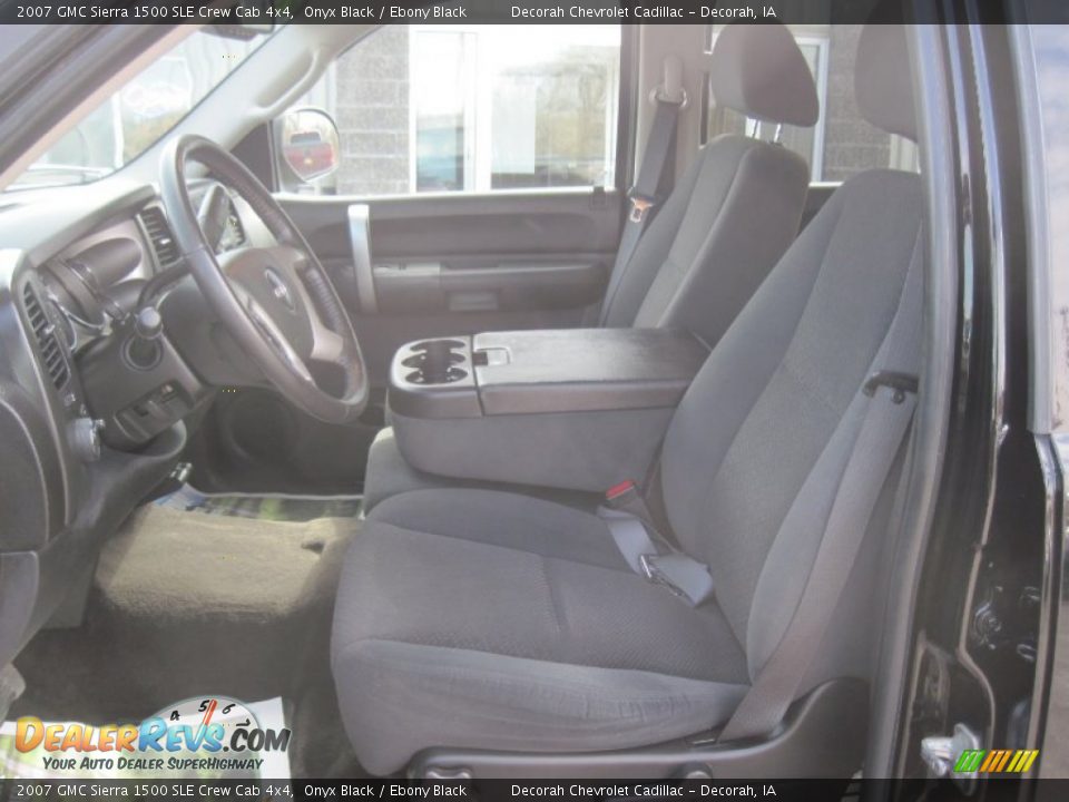 2007 GMC Sierra 1500 SLE Crew Cab 4x4 Onyx Black / Ebony Black Photo #10