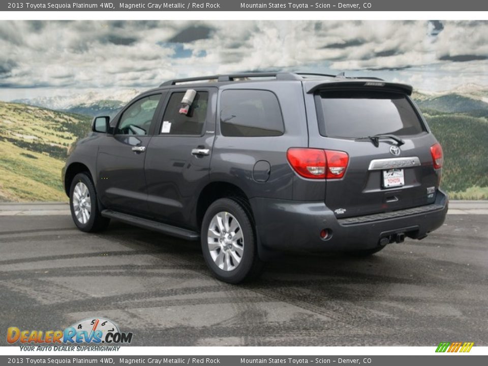 2013 Toyota Sequoia Platinum 4WD Magnetic Gray Metallic / Red Rock Photo #2