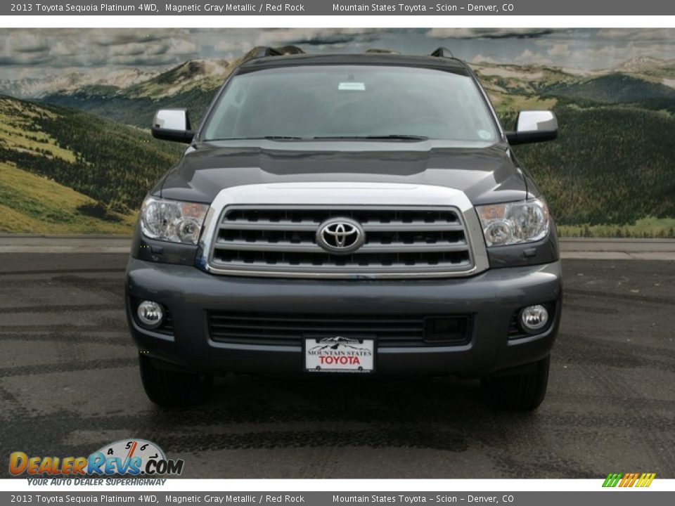 2013 Toyota Sequoia Platinum 4WD Magnetic Gray Metallic / Red Rock Photo #3
