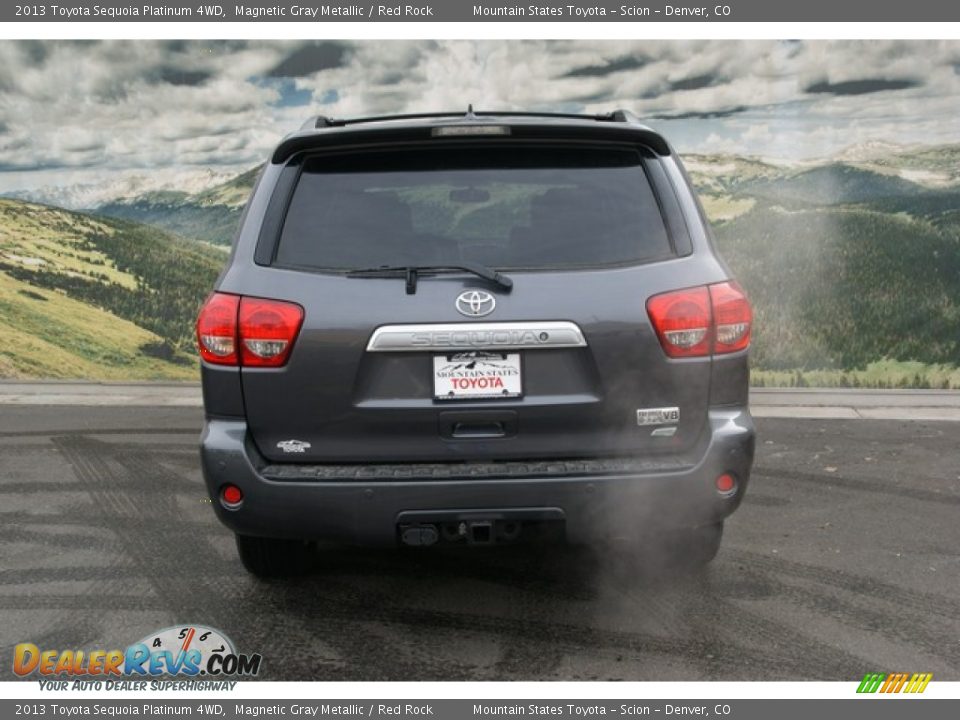 2013 Toyota Sequoia Platinum 4WD Magnetic Gray Metallic / Red Rock Photo #4