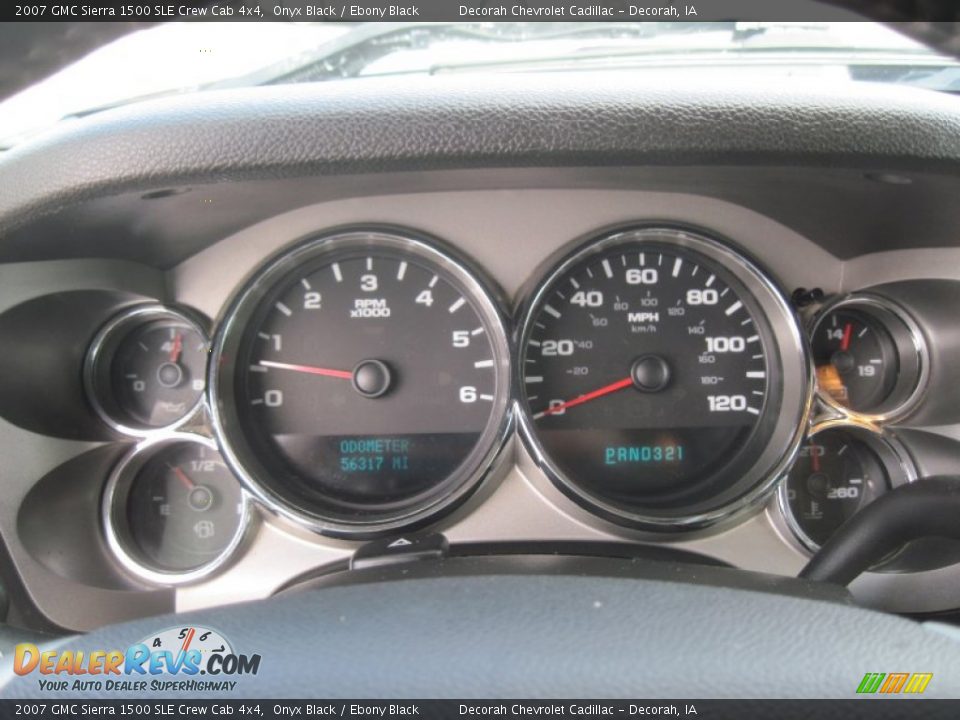 2007 GMC Sierra 1500 SLE Crew Cab 4x4 Onyx Black / Ebony Black Photo #15