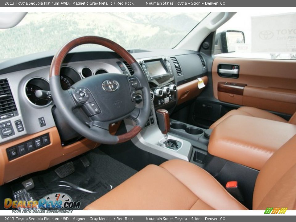 Red Rock Interior - 2013 Toyota Sequoia Platinum 4WD Photo #5