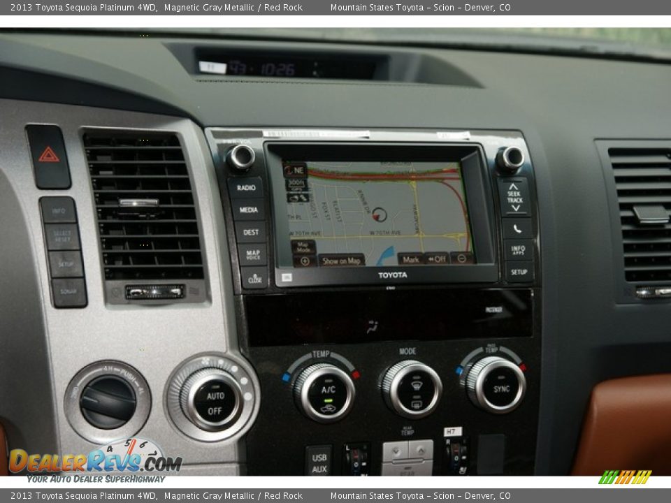 2013 Toyota Sequoia Platinum 4WD Magnetic Gray Metallic / Red Rock Photo #6