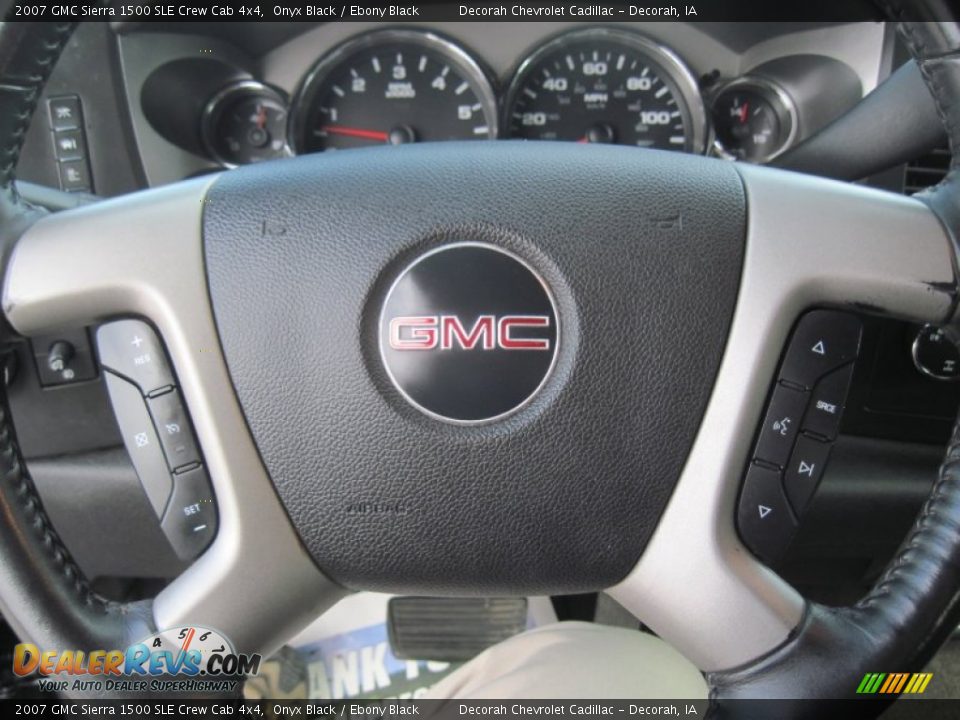 2007 GMC Sierra 1500 SLE Crew Cab 4x4 Onyx Black / Ebony Black Photo #17