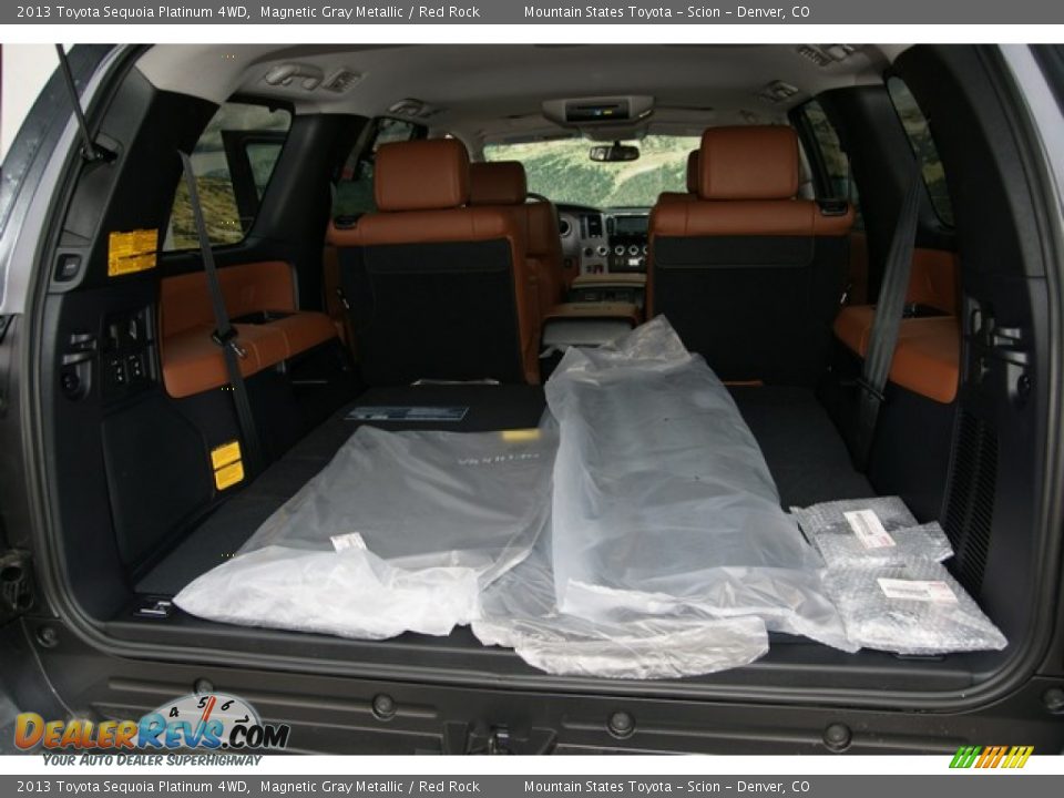 2013 Toyota Sequoia Platinum 4WD Magnetic Gray Metallic / Red Rock Photo #8