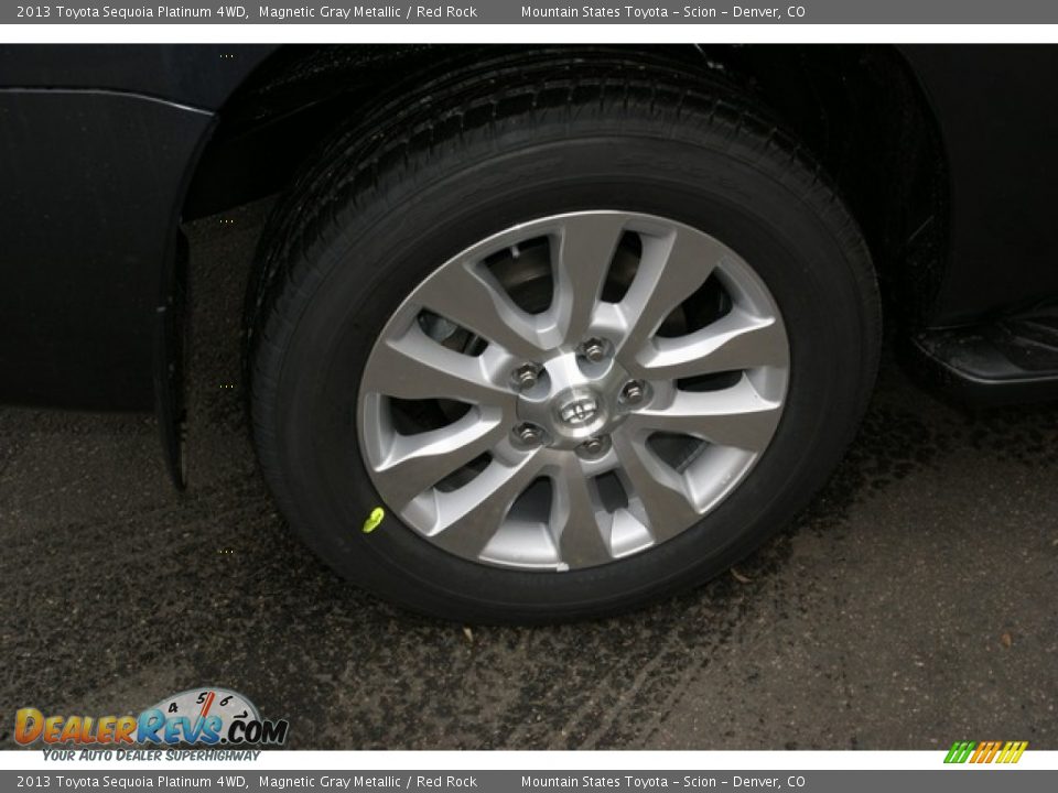 2013 Toyota Sequoia Platinum 4WD Magnetic Gray Metallic / Red Rock Photo #9