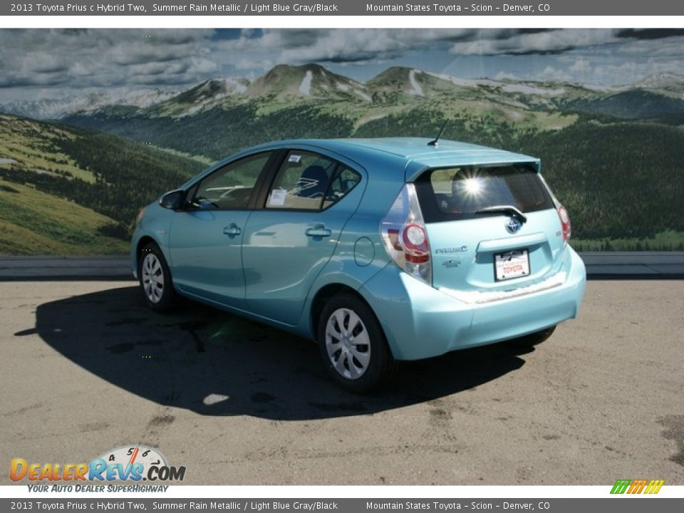 2013 Toyota Prius c Hybrid Two Summer Rain Metallic / Light Blue Gray/Black Photo #2