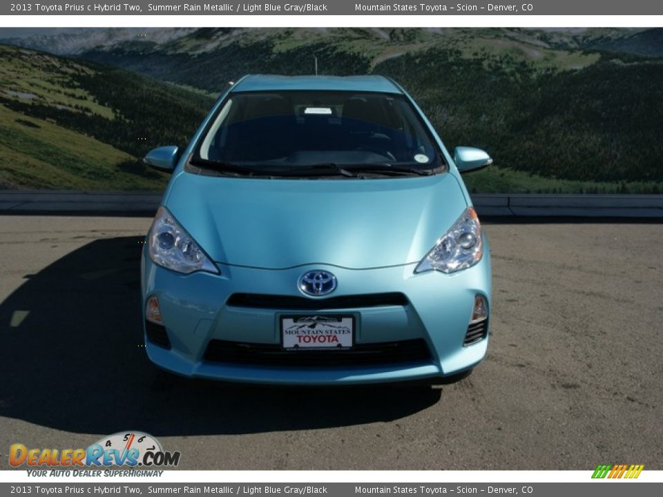 2013 Toyota Prius c Hybrid Two Summer Rain Metallic / Light Blue Gray/Black Photo #3