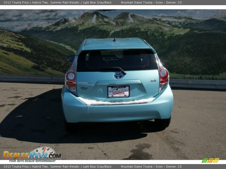 2013 Toyota Prius c Hybrid Two Summer Rain Metallic / Light Blue Gray/Black Photo #4