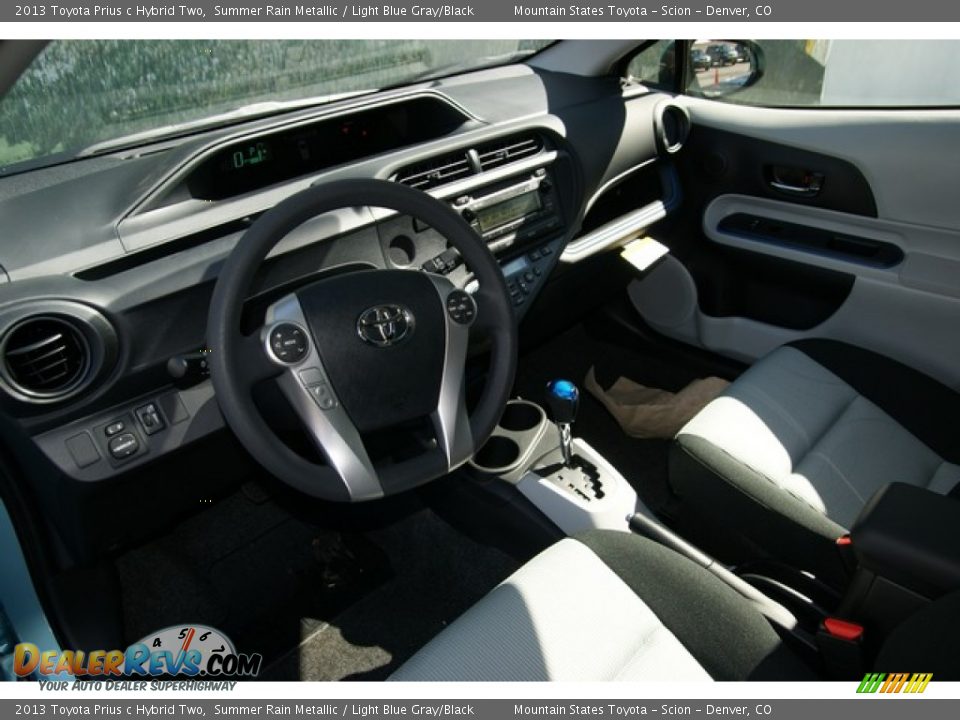 2013 Toyota Prius c Hybrid Two Summer Rain Metallic / Light Blue Gray/Black Photo #5