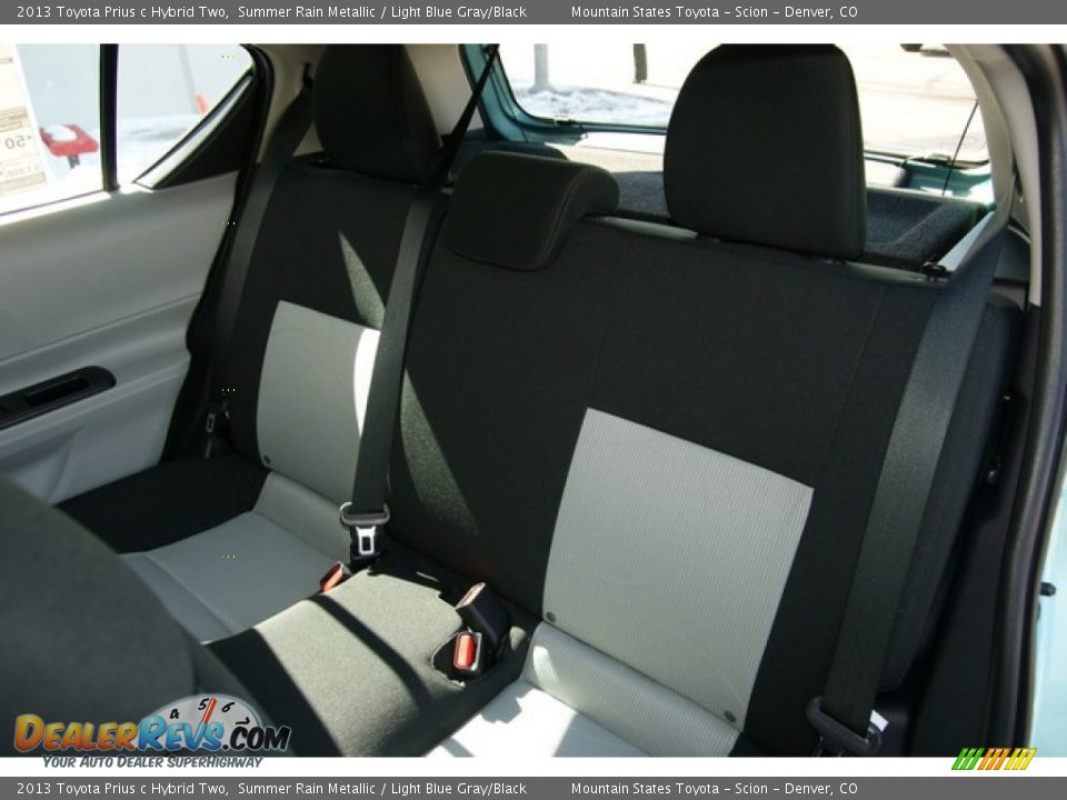 2013 Toyota Prius c Hybrid Two Summer Rain Metallic / Light Blue Gray/Black Photo #7