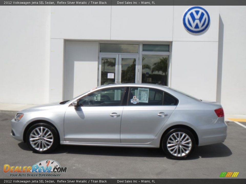 2012 Volkswagen Jetta SEL Sedan Reflex Silver Metallic / Titan Black Photo #2