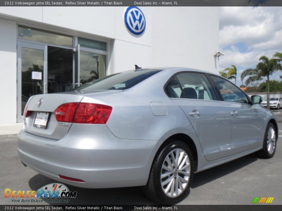 2012 Volkswagen Jetta SEL Sedan Reflex Silver Metallic / Titan Black Photo #5