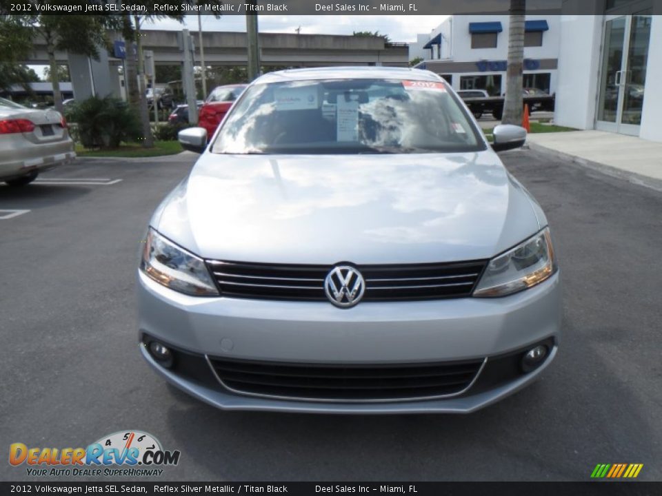 2012 Volkswagen Jetta SEL Sedan Reflex Silver Metallic / Titan Black Photo #8