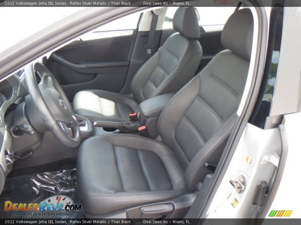2012 Volkswagen Jetta SEL Sedan Reflex Silver Metallic / Titan Black Photo #9