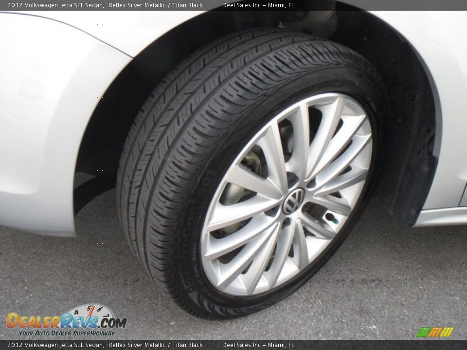 2012 Volkswagen Jetta SEL Sedan Reflex Silver Metallic / Titan Black Photo #13