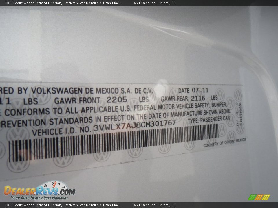 2012 Volkswagen Jetta SEL Sedan Reflex Silver Metallic / Titan Black Photo #14
