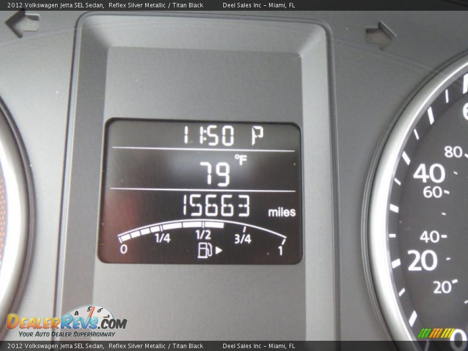 2012 Volkswagen Jetta SEL Sedan Reflex Silver Metallic / Titan Black Photo #15