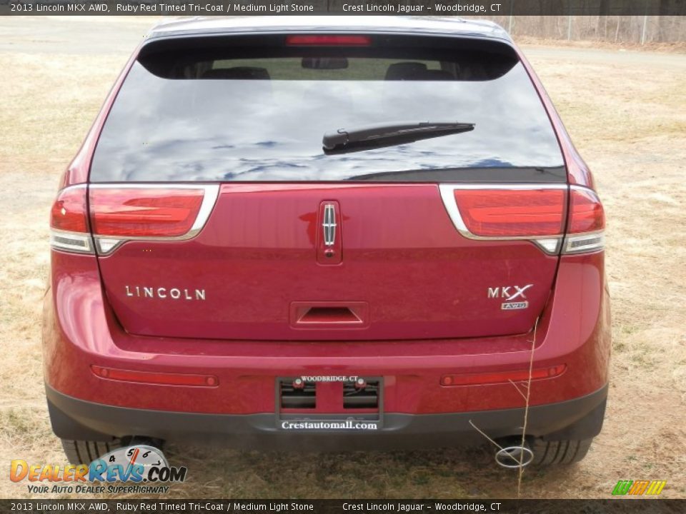 2013 Lincoln MKX AWD Ruby Red Tinted Tri-Coat / Medium Light Stone Photo #5