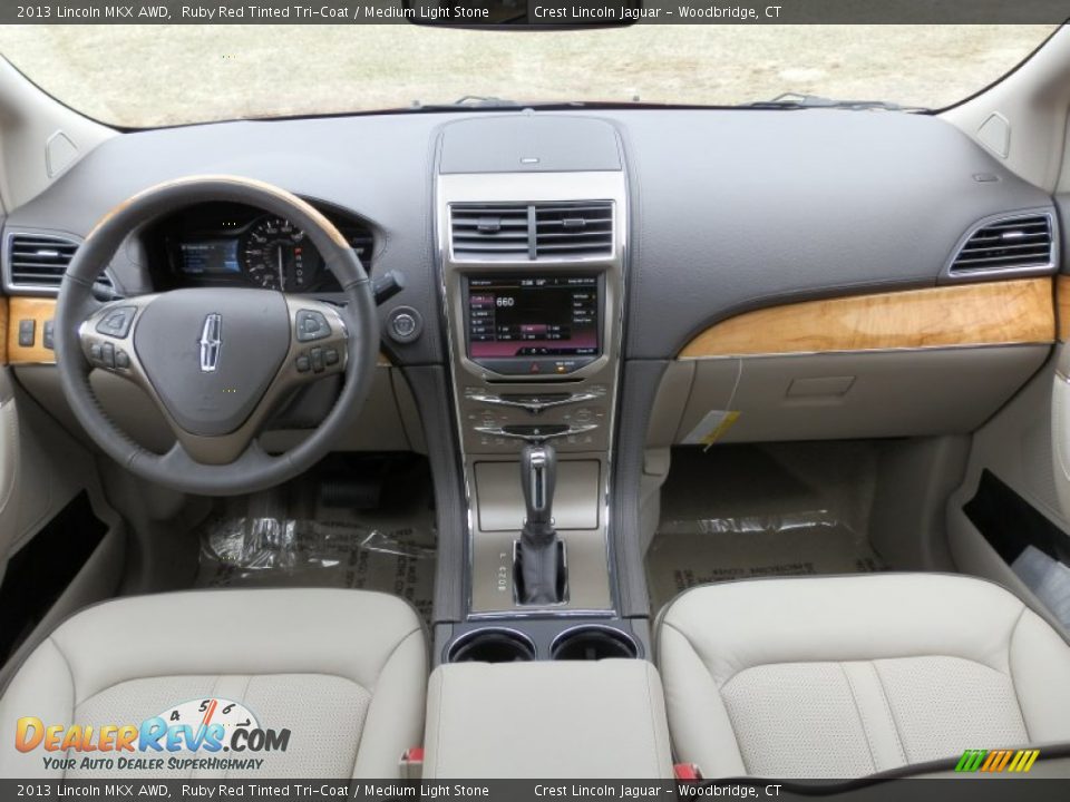 2013 Lincoln MKX AWD Ruby Red Tinted Tri-Coat / Medium Light Stone Photo #9