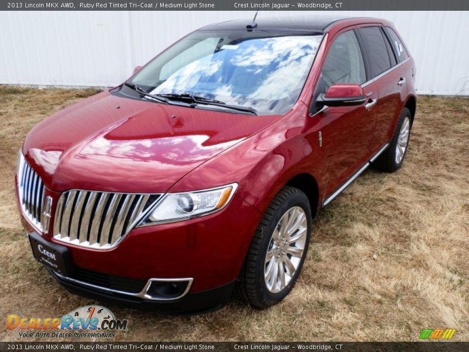 2013 Lincoln MKX AWD Ruby Red Tinted Tri-Coat / Medium Light Stone Photo #1