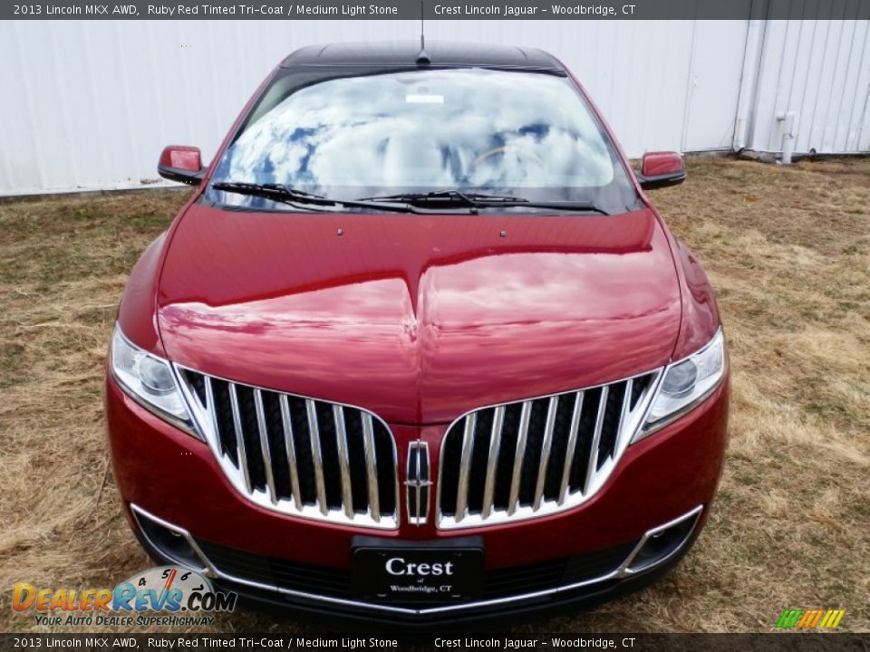 2013 Lincoln MKX AWD Ruby Red Tinted Tri-Coat / Medium Light Stone Photo #2