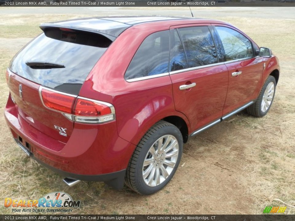 2013 Lincoln MKX AWD Ruby Red Tinted Tri-Coat / Medium Light Stone Photo #4
