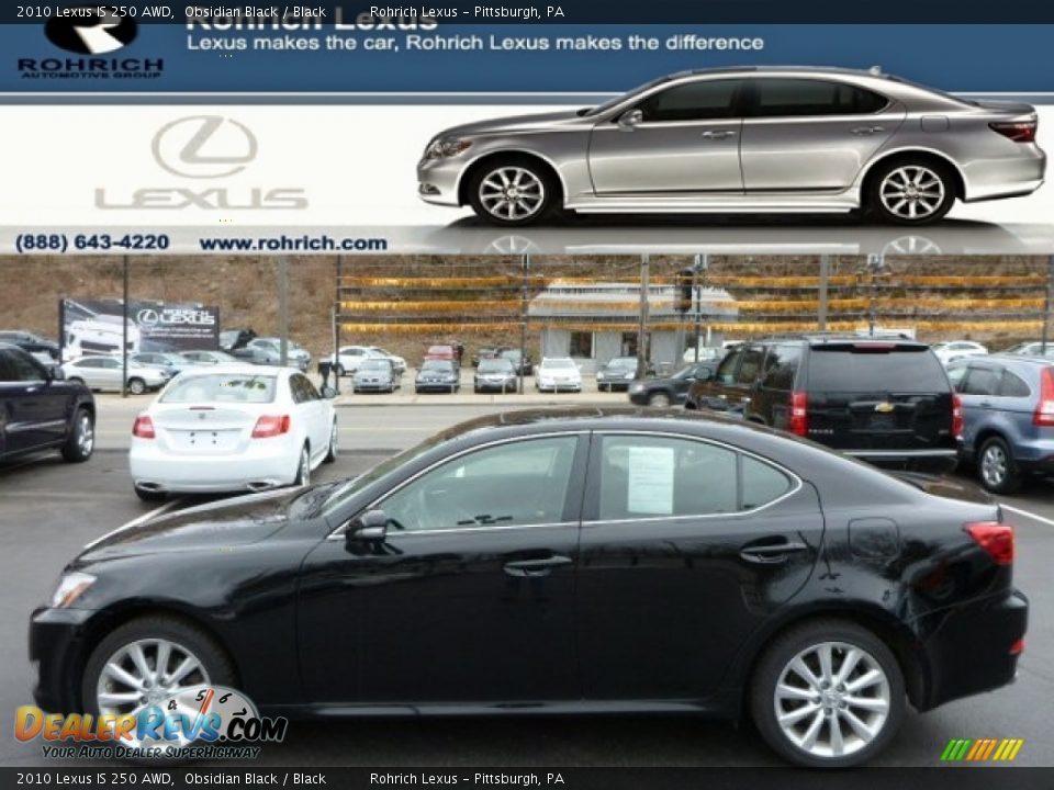 2010 Lexus IS 250 AWD Obsidian Black / Black Photo #1
