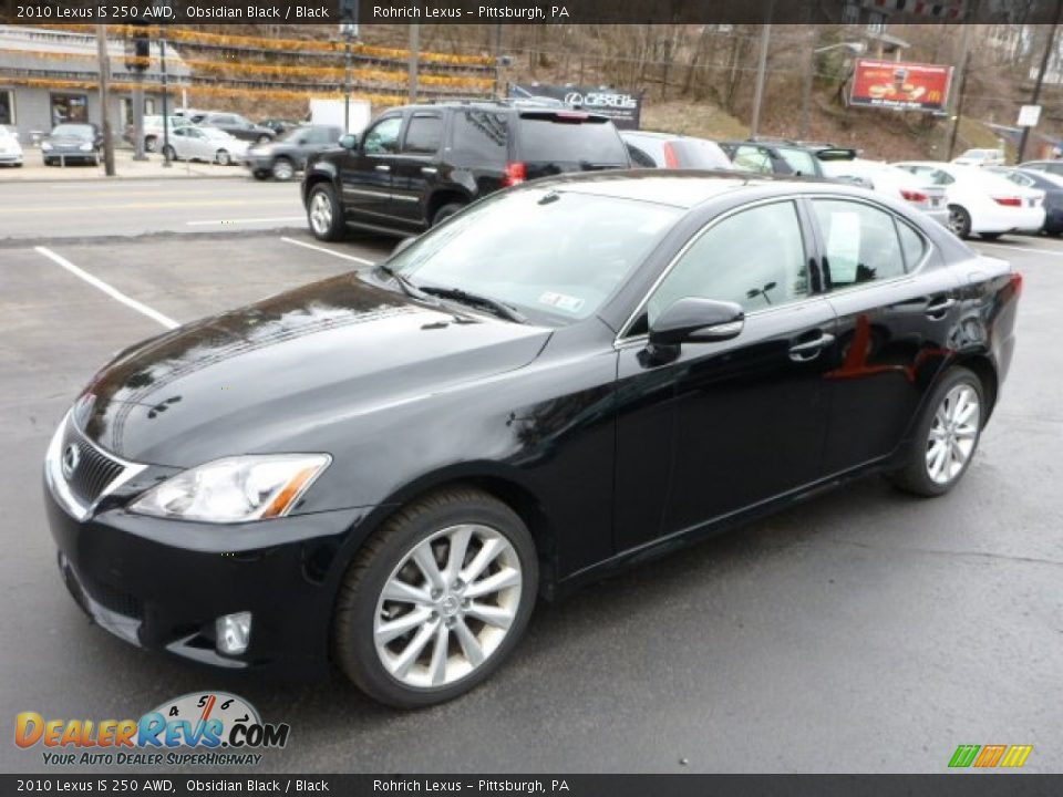 2010 Lexus IS 250 AWD Obsidian Black / Black Photo #2