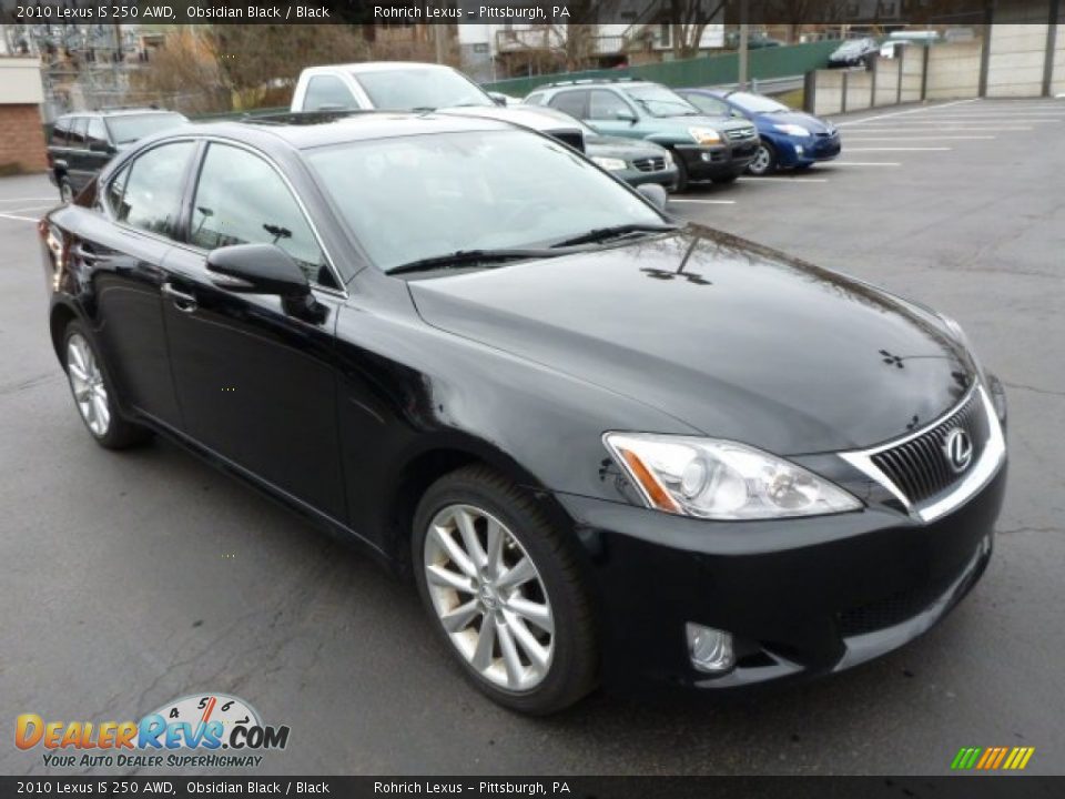 2010 Lexus IS 250 AWD Obsidian Black / Black Photo #3