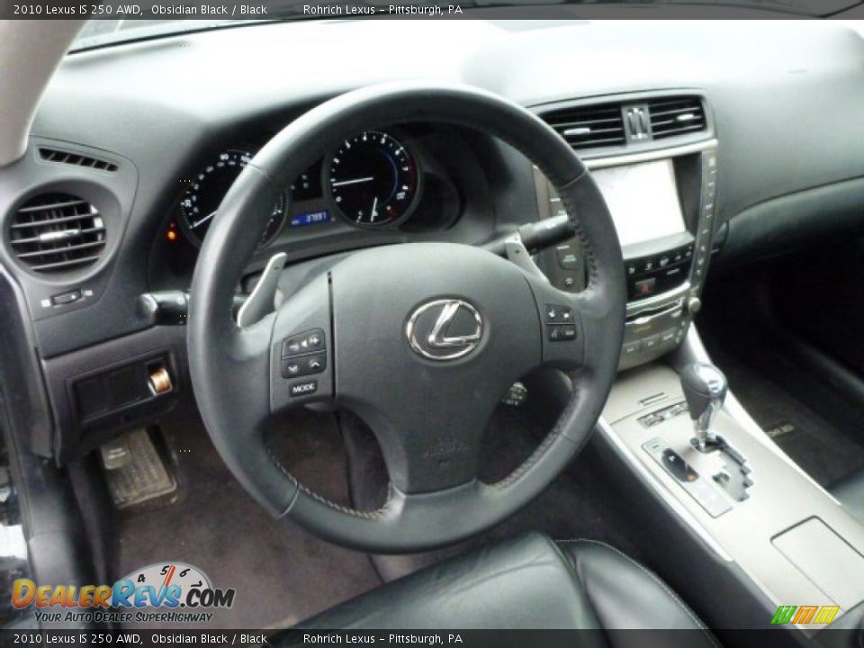 2010 Lexus IS 250 AWD Obsidian Black / Black Photo #6