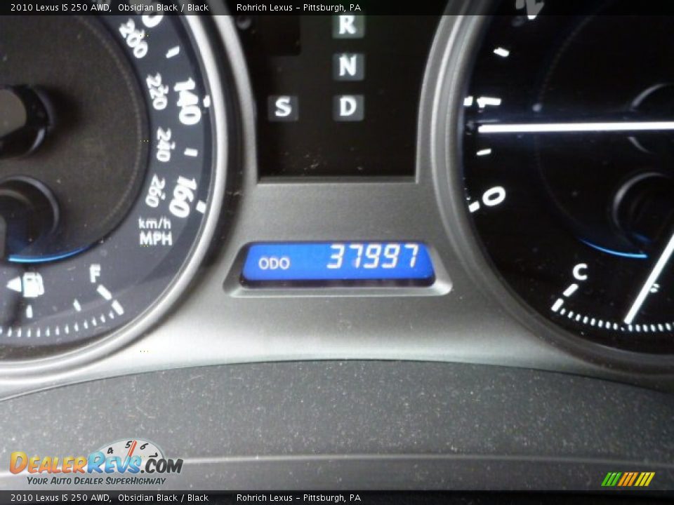 2010 Lexus IS 250 AWD Obsidian Black / Black Photo #8